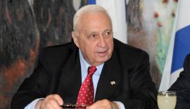 Former prime minister of Israel Ariel Sharon