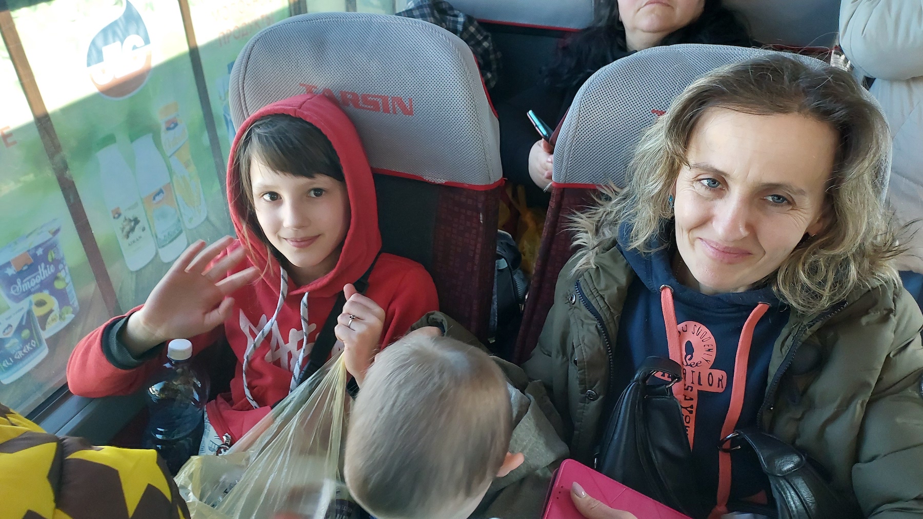 Ira and her children Alexander (left) and Michael 2